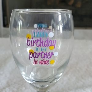 Birthday Wine Glass